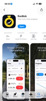 RunBob App Store page